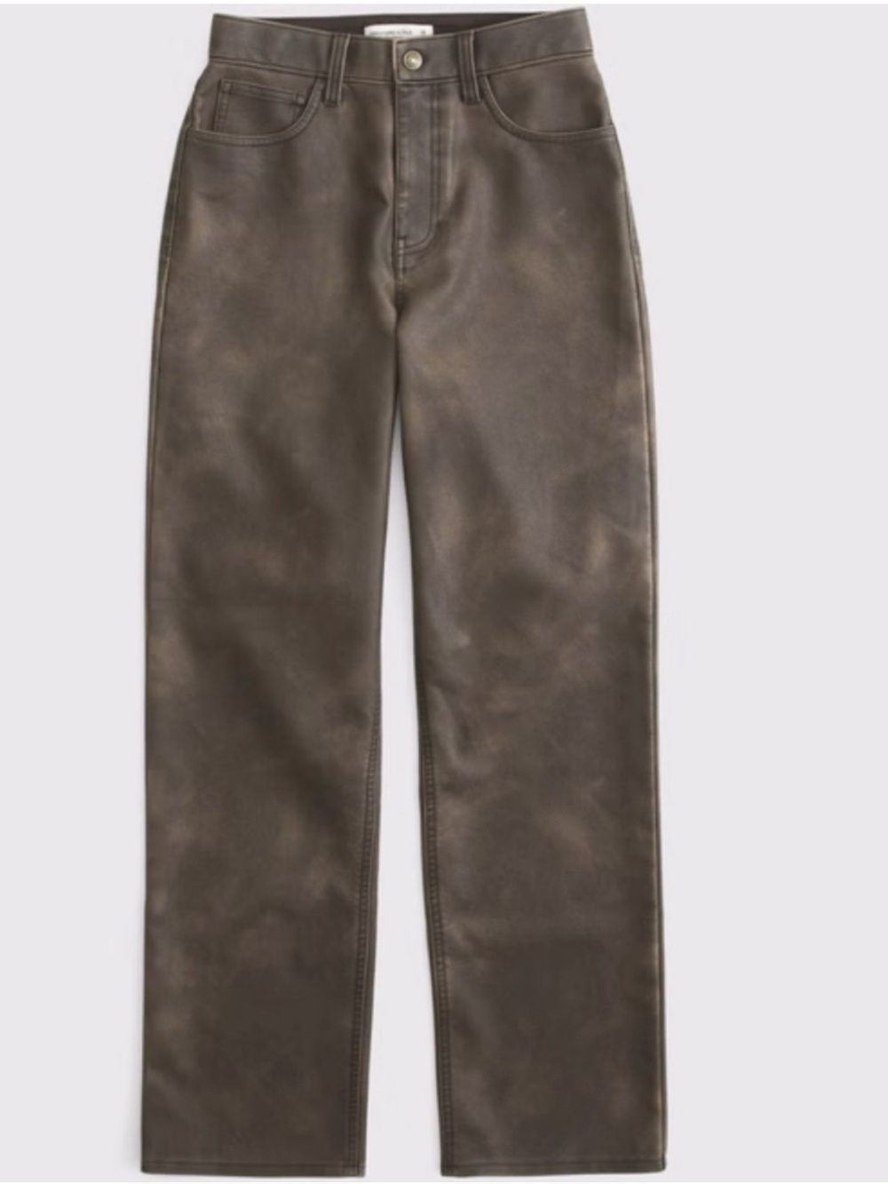 NWT Abercrombie Curve Love High Rise 90s Relaxed Vegan Leather Pant